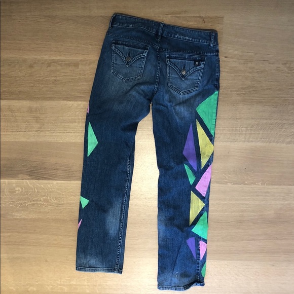 Hand painted Vera Wang jeans - Picture 3 of 3